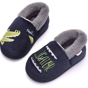 New Toddler 7/8 Blue Holynissl Alligator Slippers